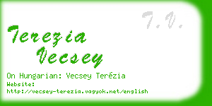terezia vecsey business card