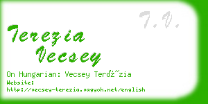 terezia vecsey business card